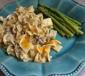 budget friendly meals for families, Cheesy beef stroganoff