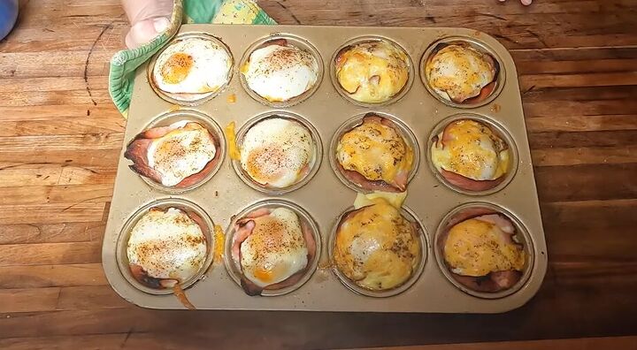 cheap recipe ideas, Making ham egg and cheese cups