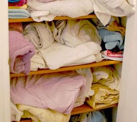 8 clutter busting routines to declutter your whole house faster, Focus on one task area like the linen closet to keep things manageable
