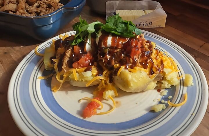 20 minute meals, Barbecue chicken stuffed potatoes