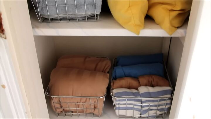 decluttering results, Linen closet
