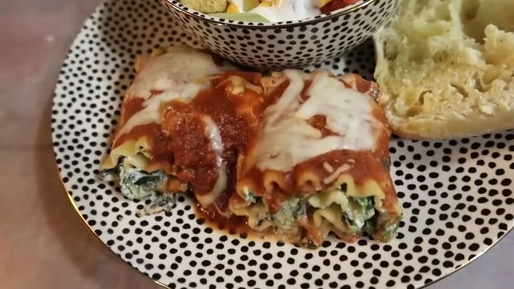 family meal ideas, Spinach lasagna roll ups