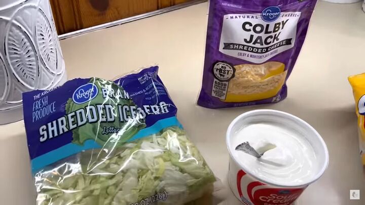 Cheese, lettuce, sourcream for Frito taco bowls