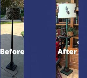 flipping furniture, Before and after photo of lamp