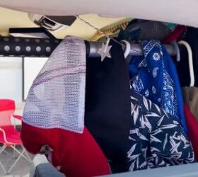 nomad hacks, Van life hanging clothes