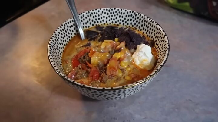 budget family meals, Creamy taco soup