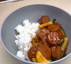 easy weeknight dinners, BBQ sausage with rice