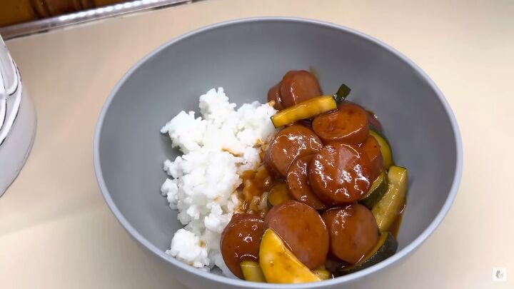 easy weeknight dinners, BBQ sausage with rice