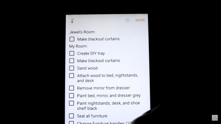 how i organize home projects, Tick list