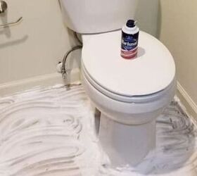 10 surprising and budget friendly toilet cleaning hacks, Shaving cream on the toilet floor works like a charm