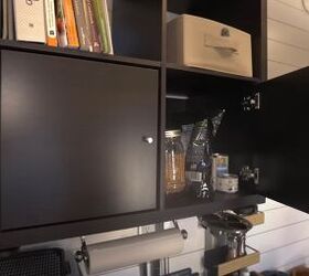 tiny house art studio, IKEA cabinet
