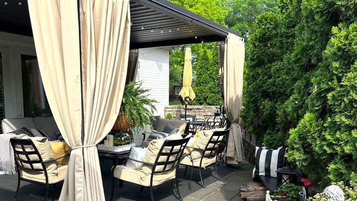 10 easy affordable ways to upgrade your patio, Seating area with curtains