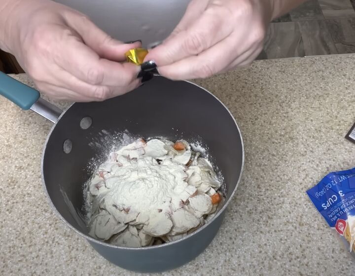 pantry clean out challenge, Making potato soup