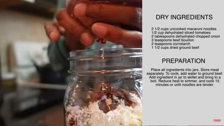 dehydrated meals in a jar, Making dehydrated meals in a jar