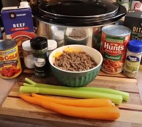 easy slow cooker recipes, Ingredients for Olive Garden copycat pasta e fagioli soup