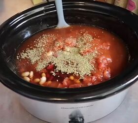 easy slow cooker recipes, Making Olive Garden copycat pasta e fagioli soup