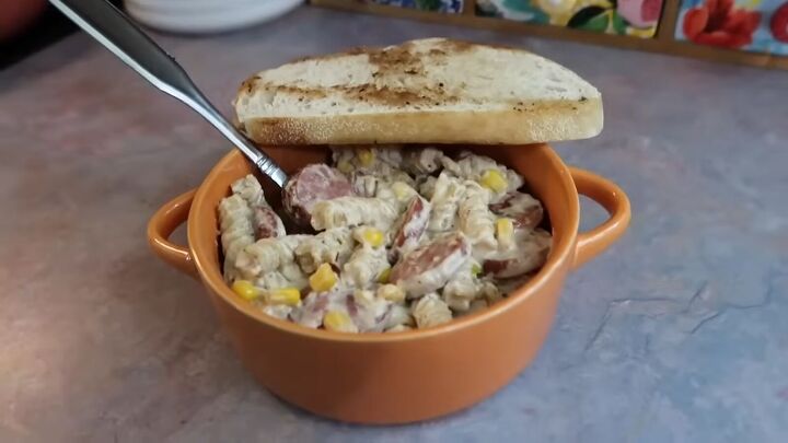 easy budget friendly dinner recipes, Smoked sausage and cream cheese pasta