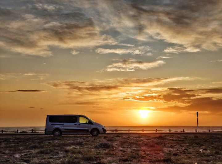 van life safety, Van against sunset