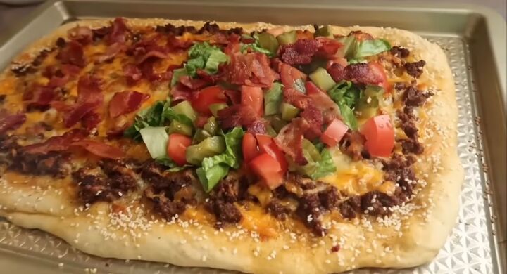 easy family meal ideas, Cheeseburger pizza
