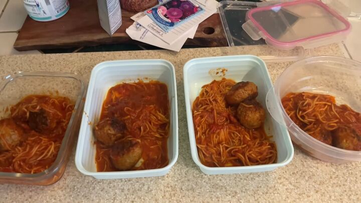 chicken fajita meal prep, Spaghetti and meatballs meal prep