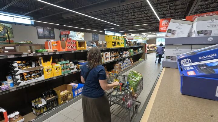 how much we spent on food in march, Shopping in grocery store