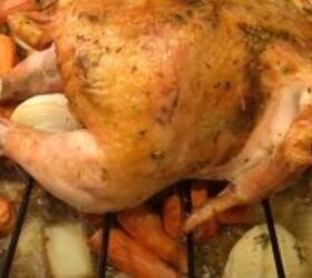 Making roast chicken
