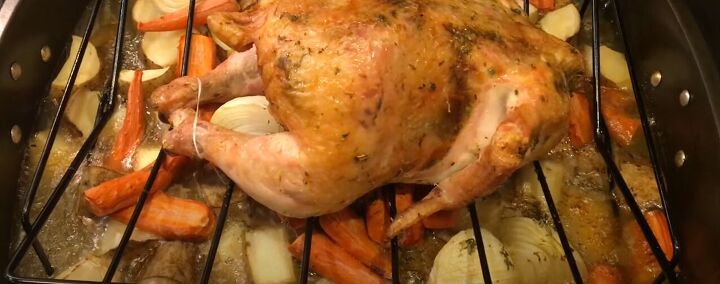 Making roast chicken