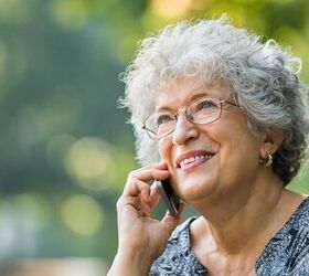 free stuff, Older lady speaking on the phone