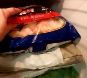 How she easily organized her small freezer and a large standing freezer (so neat!)