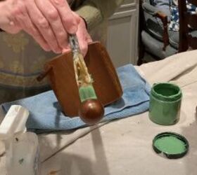 Wood paper towel holder and spice rack upcycle