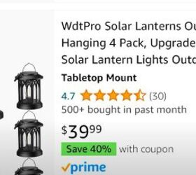 patio makeover, Garden lanterns on Amazon