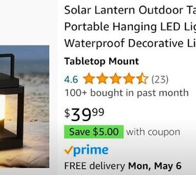 patio makeover, Lantern on Amazon