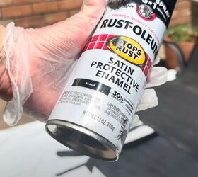 patio makeover, Spray paint