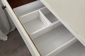 If your nightstand is looking cluttered, she has some organization ideas you'll love!