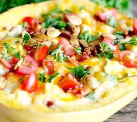 frugal meals that are also healthy delicious, Loaded Spaghetti Squash Casserole Boats