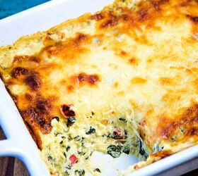frugal meals that are also healthy delicious, Creamy Spinach Spaghetti Squash Casserole