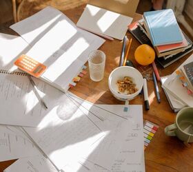 Cluttered dining table - image via Canva