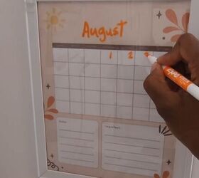 genius ways to repurpose everyday items, Dry erase calendar DIY