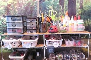 We LOVE these craft room storage hacks from the dollar store