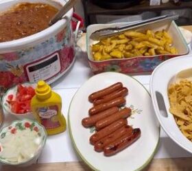 large family meal ideas feed a crowd for under 30, Chili spread