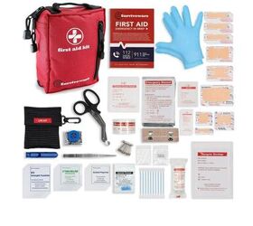 what to pack in an emergency go bag, Surviveware Small First Aid Kit image via Amazon