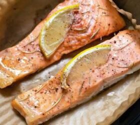 cheap air fryer meals, Air fryer salmon filet image via Canva