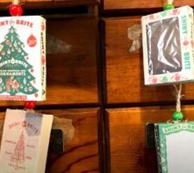 upcycled christmas decor, Vintage ornament boxes