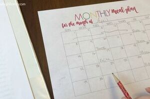 How she goes about her large family's monthly meal planning