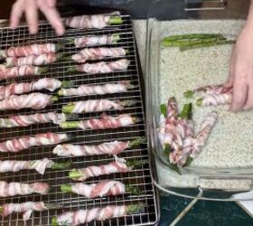 aldi thanksgiving meal challenge a delicious 30 feast, Wrapping asparagus