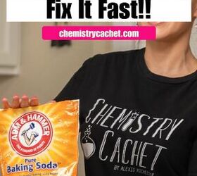things making your house smell bad and the quick science to fix it, a chemist holding baking soda making her home smell better
