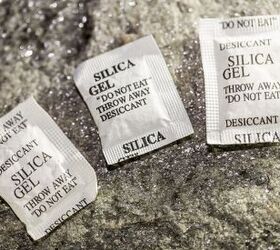 If you happen to have silica packets leftover at home, repurpose them like THIS (wow!)