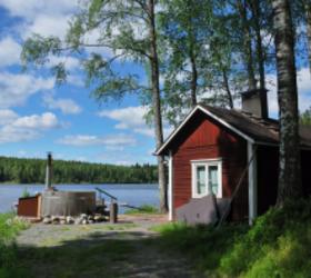 This retiree built a tiny home in nature with a working sauna (unbelievable!)