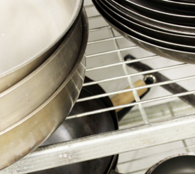 Instead of stacking, check out more efficient ways to store your cookware